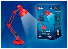Светильник настольный Uniel ЛОН TLI-221 220В 60Вт Красный/подставка+струбцина картинка 