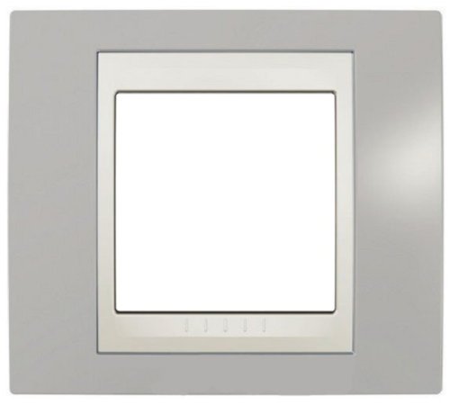 Рамка горизонтальная Schneider Electric Unica Хамелеон 1-м. серый/бежевый картинка фото 2