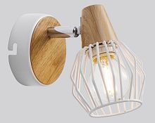 Бра однорожковое Rivoli Naturale W1 WT Е14 Белый/дерево картинка 