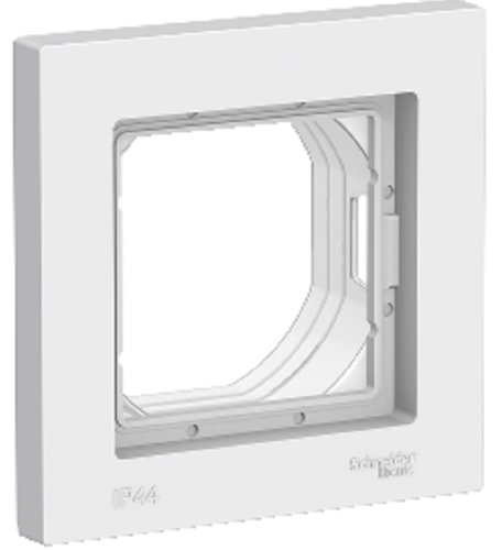 Рамка универсальная Systeme Electric AtlasDesign Aqua 1-м. IP44 белый картинка фото 2