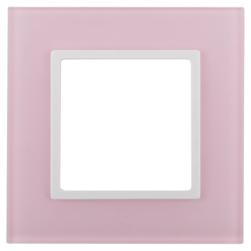 Рамка универсальная Эра Elegance 1-м. стекло розовое/белый картинка