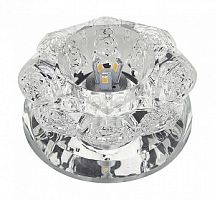 Светильник встраиваемый Fametto/Luciole LED  DLS-L301 3W GLASSY/CLEAR 70мм/+1Вт картинка 