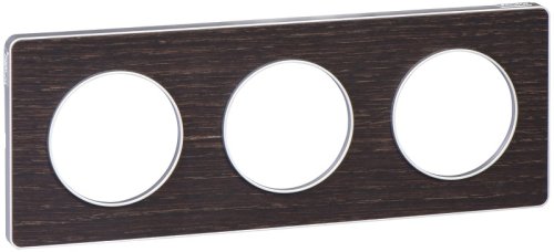 Рамка универсальная Schneider Electric Odace 3-м. дерево венге/алюминий картинка
