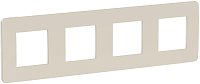 Рамка универсальная Schneider Electric Unica Studio Color 4-м. шампань/белый