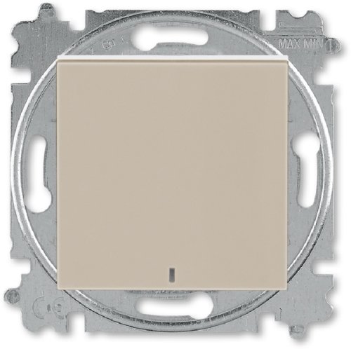 Выключатель с подсветкой без рамки ABB EPJ Levit 1-кл. кофе макиато/белый картинка