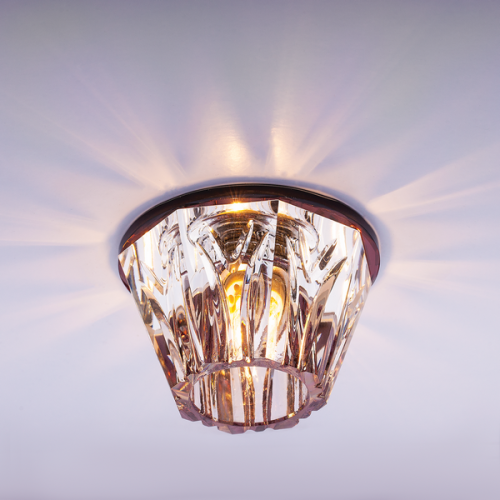 Светильник встраиваемый Италмак Bohemia 220 13 74 G9 65мм/60вт огран стекло/пурпур картинка 