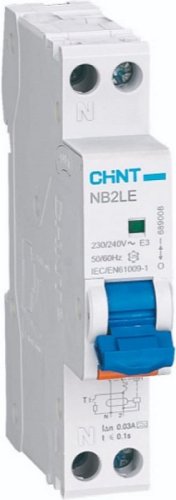 Автомат дифференциального тока АВДТ CHINT NB2LE 1п (1п+N) 20А 30мА 6кА C тип AC картинка