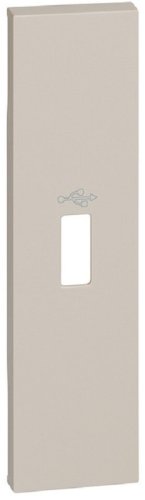 Лицевая панель Legrand BTicino Living Now для 1-м. 1 мод. розетки USB песочный картинка