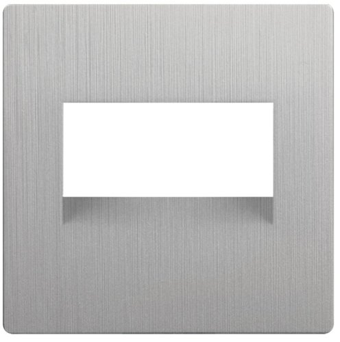 Лицевая панель Werkel для 2-м. розетки RJ45+RJ45 серебряный рифленый картинка фото 2