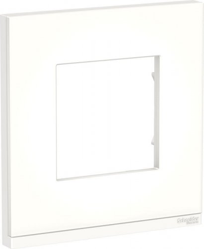 Рамка горизонтальная Schneider Electric Unica Studio Pure 1-м. стекло матовое стекло/белый картинка