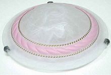 Светильник накладной "Орхидея" Альфа Лайт ЛОН 220В Е27 3х60Вт Розовый/400мм картинка 