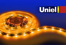 Светодиодная лента 220В Uniel ULS-2835-60LED/m-10mm-IP67-220V-8W/m-50M-YELLOW картинка 
