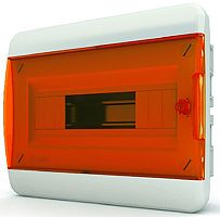 Бокс пластиковый Tekfor ЩРВ-П-12 BVO 40-12-1 (240х290х102мм) IP41 оранжевая дверца картинка 