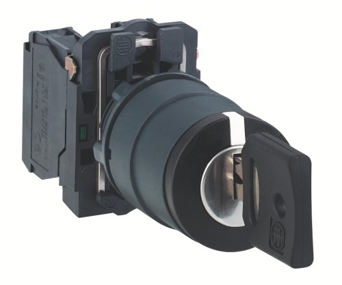 Переключатель с ключом Tekfor SB7-CG25 2 положения NO+NC черный картинка фото 2