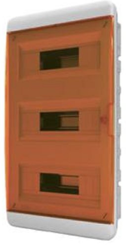 Бокс пластиковый Tekfor ЩРВ-П-36 BVO 40-36-1 (535х290х102мм) IP41 оранжевая дверца картинка 