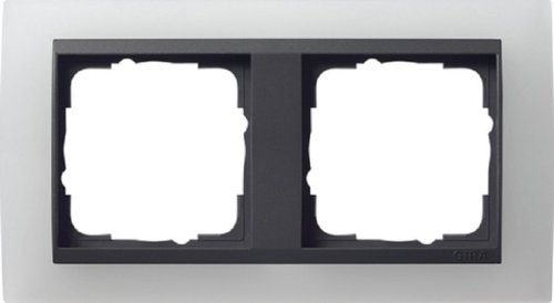 Рамка универсальная Gira Event Opaque 2-м. белый матовый/алюминий картинка