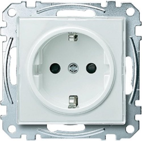 Розетка с заземлением без рамки Schneider Electric Merten M-Creativ 1-м 16А прозрачно/белый картинка фото 2