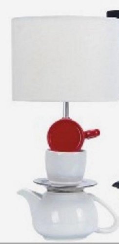 Светильник настольный декоративный Мелодия Света 220В Е27 60Вт Белый/красный фото Светильник настольный декоративный Мелодия Света 220В Е27 60Вт Белый/красный картинка