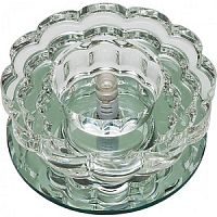Светильник встраиваемый Fametto/Fiore DLS-F125 G4 GLASSY/CLEAR 50мм/40Вт картинка 