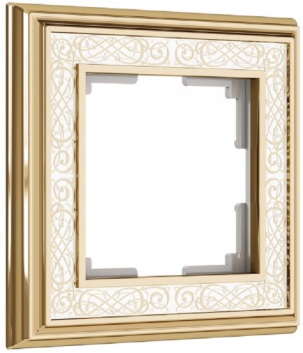 Рамка универсальная Werkel Palacio Gracia 1-м. металл золото/белый картинка