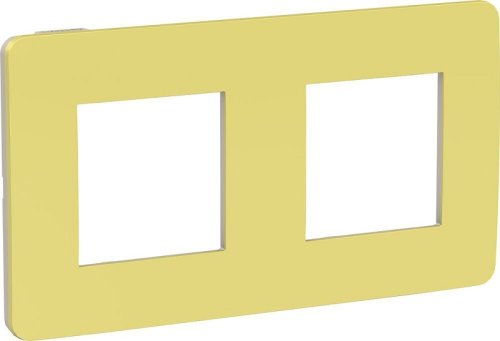 Рамка универсальная Schneider Electric Unica Studio Color 2-м. зеленое яблоко/бежевый картинка