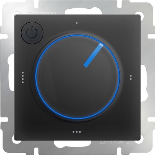 Терморегулятор механический с датчиком без рамки Werkel 0С +50С черный матовый картинка фото 2