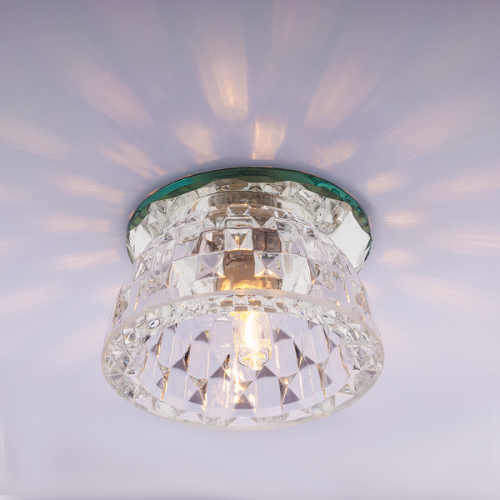 Светильник встраиваемый Италмак Bohemia 220 5 70 G9 65мм/60Вт огран стекло/прозр картинка 