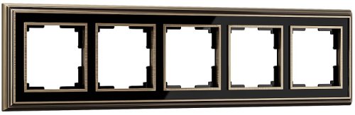 Рамка универсальная Werkel Palacio Classic 5-м. металл бронза/черный фото Рамка универсальная Werkel Palacio Classic 5-м. металл бронза/черный картинка