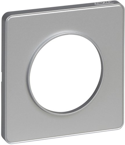 Рамка универсальная Schneider Electric Odace 1-м. алюминий/алюминий картинка