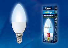 Лампа светодиодная Uniel Multibright C37 Свеча Е14 220В 6Вт 4200К 3 режима картинка 