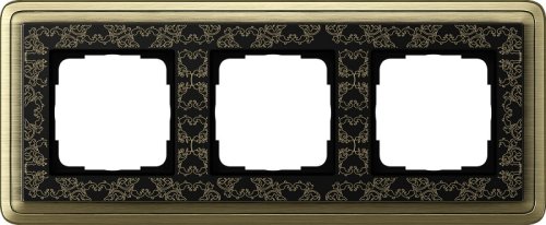 Рамка универсальная Gira ClassiX Art 3-м. бронза/черный фото Рамка универсальная Gira ClassiX Art 3-м. бронза/черный картинка