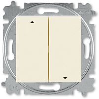 Выключатель жалюзи без фиксации без рамки ABB EPJ Levit 2-кл. слоновая кость/белый картинка