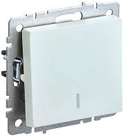 Выключатель с подсветкой без рамки IEK Brite ВС10-2-1-БрЖ 2-кл. жемчуг картинка