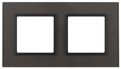 Рамка универсальная Эра Elegance 2-м. стекло серое/антрацит картинка