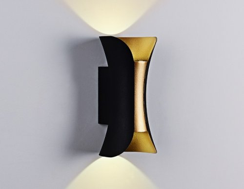 Светильник накладной Ambrella Light 220В10Вт 4200К IP54 Черный/золото картинка 