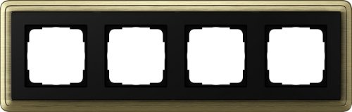 Рамка универсальная Gira ClassiX 4-м. бронза/черный фото Рамка универсальная Gira ClassiX 4-м. бронза/черный картинка