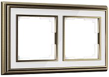 Рамка универсальная Werkel Palacio Classic 2-м. металл бронза/белый картинка