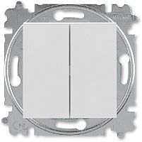 Выключатель кнопочный без рамки ABB EPJ Levit 2-кл. серый/белый картинка
