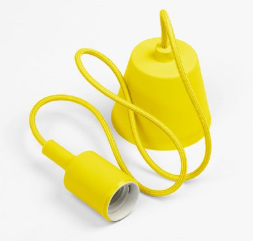 Светильник подвесной Smartbuy 230V E27 Желтый/1м картинка 