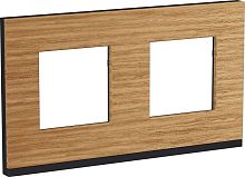 Рамка горизонтальная Schneider Electric Unica Studio Pure 2-м. дерево дуб/антрацит картинка