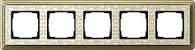 Рамка универсальная Gira ClassiX Art 5-м. бронза/кремовый картинка