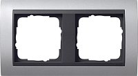 Рамка универсальная Gira Event Clear 2-м. алюминий/антрацит