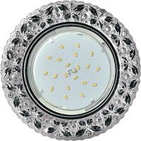 Светильник встраиваемый Ecola Бабочки H4 LD4070 GX53 220В 20/5Вт Хром/тонированный/125х90х35мм картинка 