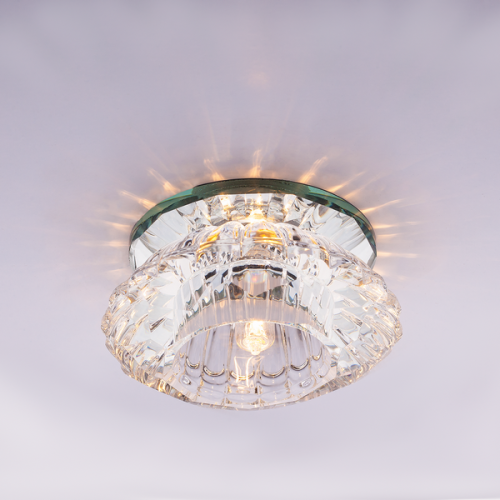 Светильник встраиваемый Италмак Bohemia 220 3 70 G9 65мм/60Вт огран стекло/прозрачный картинка 