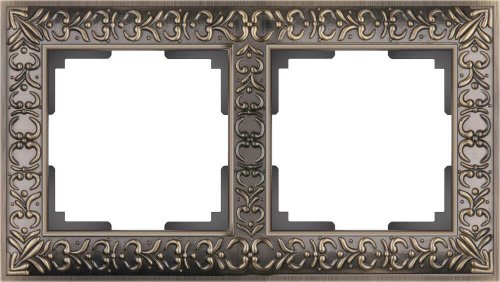 Рамка универсальная Werkel Antik 2-м. металл бронза фото фото 2 Рамка универсальная Werkel Antik 2-м. металл бронза картинка фото 2
