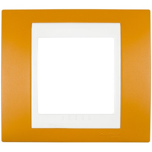 Рамка горизонтальная Schneider Electric Unica Хамелеон 1-м. оранжевый/белый фото фото 2 Рамка горизонтальная Schneider Electric Unica Хамелеон 1-м. оранжевый/белый картинка фото 2