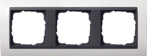 Рамка универсальная Gira Event Clear 3-м. белый матовый/антрацит картинка