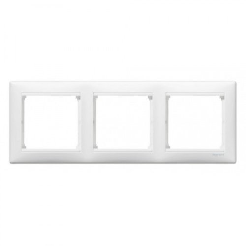 Рамка горизонтальная Legrand Valena 3-м. белый картинка фото 2