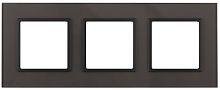 Рамка универсальная Эра Elegance 3-м. стекло серое/антрацит картинка
