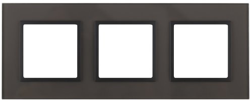 Рамка универсальная Эра Elegance 3-м. стекло серое/антрацит фото Рамка универсальная Эра Elegance 3-м. стекло серое/антрацит картинка